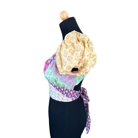 LOVE THE LABEL Patchwork Cotton
Voile Crop Top Size - Picture 5 of 7